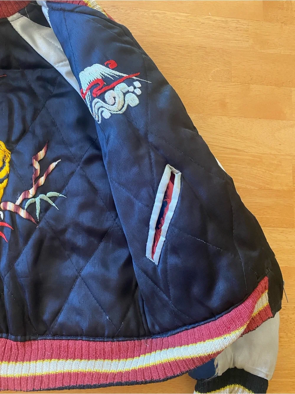 1950s Japanese Reversible Sukajan Tiger Souvenir Jacket Coat Bomber Vintage Tour
